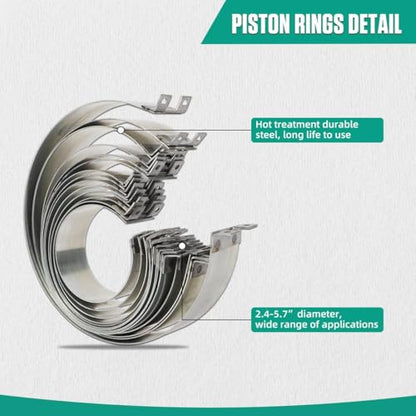 MRCARTOOL Piston Ring Compressor Tool 14Pcs with Plier,13 Rings 2.4"-5.7" - size: 14PCS