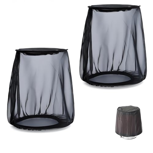 Air Filter Cover for Car Cold Air Intake Filter Cover Wrap Dustproof, Air Intake Filter Sock Cover for Harley Touring, Universal for High Flow Air Intake Filters (2 X S) - color: black#SX2