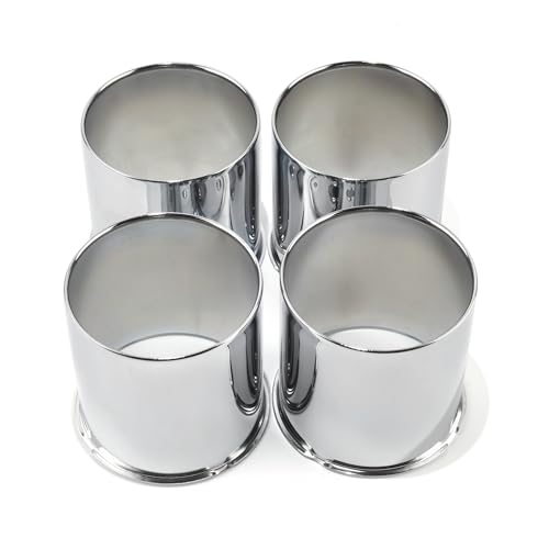 RTrhinotuning 4PCS 4.25inch Push Through Wheel Center Caps Open Chrome Silver Rim Center Caps for 4.25" Truck Trailer RV SUV Wheels Center Bores - color: 1-Chrome