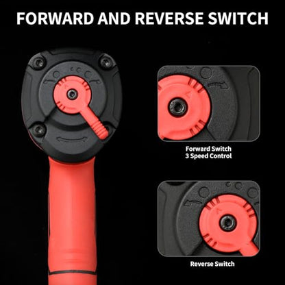 AEROPRO TOOLS 1/2-Inch Composite Air Impact Wrench Pneumatic Impact Wrench - style: 1220 ft-lbs | Lightweight Housing