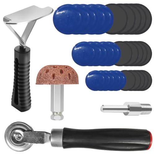 34PCS Tire Repair Patch Tool Kit (32mm/42mm/58mm) - size: 34PCS