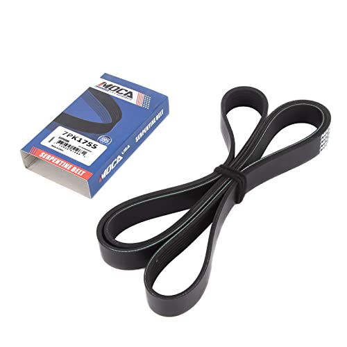 7PK1755 EPDM Serpentine Belt Compatible with 2004-2008 for Acura TSX 2.4L (Accessory Drive), 2007-2009 for Honda CR-V 2.4L (Accessory Drive)