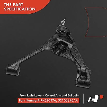 A-Premium 6Pcs Front Suspension Kit, Lower Control Arm, Outer Tie Rod End