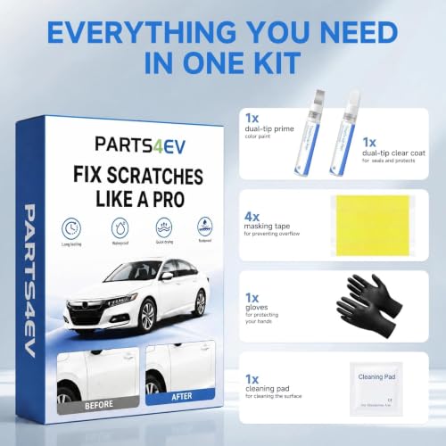 Brilliant Silver Metallic K23 for NISSAN Touch Up Paint Kit, Exact Match Touch Up Paint with 2K Clear Coat, Professional Scratch and Chip Repair - color: Brilliant Silver Metallic
