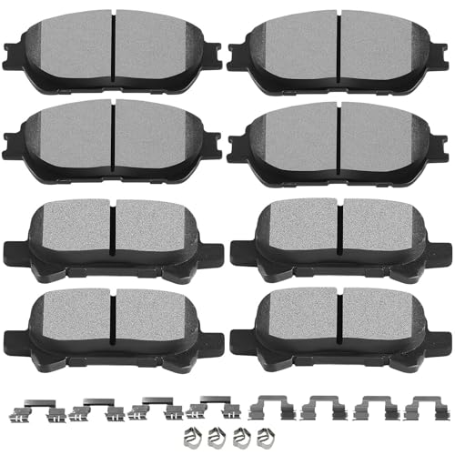 SCITOO Disc Brake Pads Sets Semi-Metal 8pcs For Toyota For Camry 2005-2006 - size: Front D906 & Rear D828