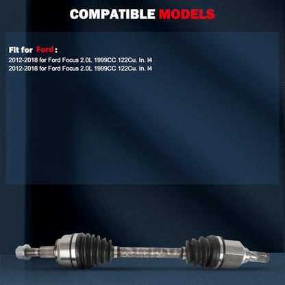 CCIYU CV Axle Shaft Assembly for Ford Focus 2012 2013 2014 2015 2016 2017 - size: 17-5802