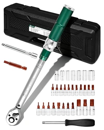 1/4" Drive 33Pcs Click Torque Wrench Set, 2-24 Nm - size: 1/4" 33PCS