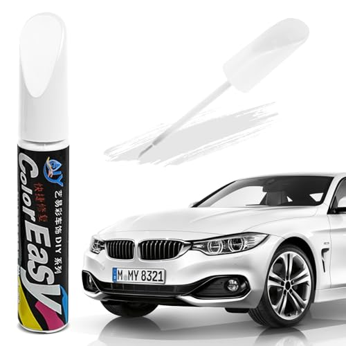 Touch Up Paint for Cars, Car Scratch Repair, Professional Automotive Paint Scratch Repair, Universal Car Accessories Lasting Auto Scratch Remover Quick Drying, Easy to Use (White) - color: White