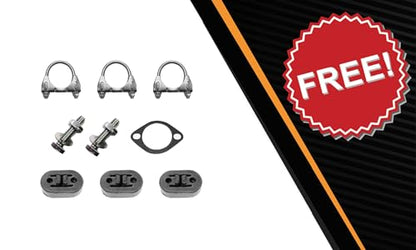 Exhaust Resonator, Intermediate Pipe & Muffler Kit Compatible with Pontiac Grand Prix 2005-2008 3.8L | Stainless Steel | Northeastern Exhaust | Includes Clamps, Gasket, Hangers and Bolt Kit