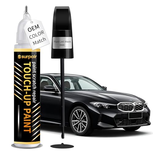 Fluid (Jet) Black 668 Touch up Paint for BMW Car Scratch Remover Pen - color: Fluid (Jet) Black (668)