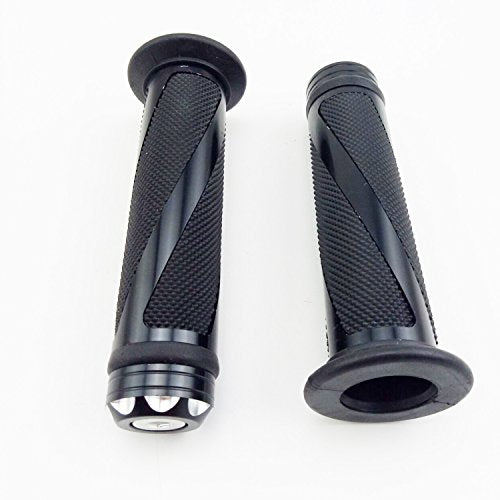 Universal Motorcycle Rubber Gel Handlebar Hand Grips for 7/8" Bar End Handle Bars Sports Bikes - color: Black