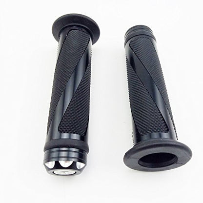 Universal Motorcycle Rubber Gel Handlebar Hand Grips for 7/8" Bar End Handle Bars Sports Bikes - color: Black