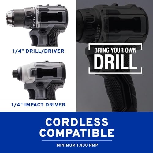 Graco 26D360 TrueCoat 360 Drill‑Powered Paint Sprayer | Sprays & Stain with No Thinning| Use Your Own Drill | Includes FlexLiner Bags, Spray Tips, Funnel & Strainer | Ideal for DIY Projects