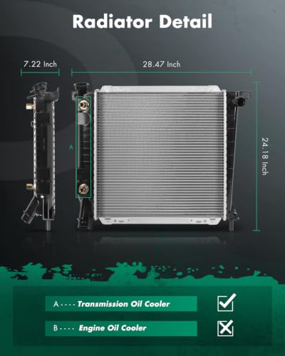 SCITOO Aluminum Radiator compatible with 1991-1994 for Ford Explorer 4.0L - size: 1164