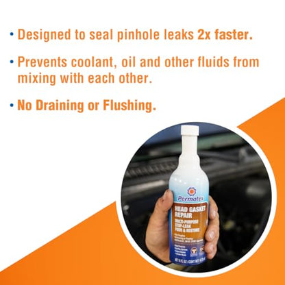 Permatex 30300 Head Gasket Repair - Multi-Purpose Stop-Leak, 16 fl. Oz, Seals Head Gaskets While Preventing Future Leaks - style: Head Gasket Repair