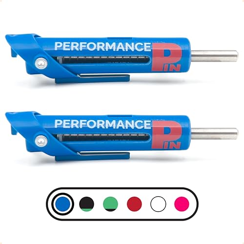 The Original Drop Set Pins for Gym | One More Rep with Weight Stack Pins | Instant Transition to Lower Weights for More Reps | Proudly Made in America | 5/16" Pin - color: BLUE