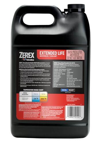 Zerex Extended Life Red Heavy Duty (HD) 50/50 Prediluted Ready-to-Use Antifreeze/Coolant 1 GA - size: 1 GA