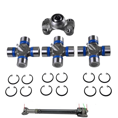 BestParts Front Driveshaft 3x Universal Joints with Spicers and CV Socket Rebuild Kit Compatible with Jeep Wrangler TJ Compatible with Cherokee XJ Replace 211355X 5-153X