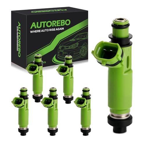 Fuel Injectors 6 Pcs FJ383 for Mitsubishi Montero Sport 1998-2003 3.0L V6 - size: 383