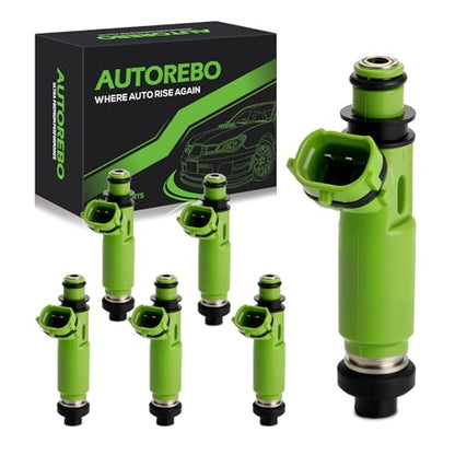 Fuel Injectors 6 Pcs FJ383 for Mitsubishi Montero Sport 1998-2003 3.0L V6 - size: 383