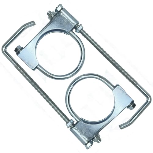 3" Universal Exhaust Clamp With Hanger, Muffler Hanger, 2 Pack - size: 3 Inch-2 PACK