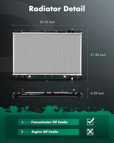 SCITOO 1746 Engine Coolant Radiator Assembly for LX for ES300 1994-96 3.0L - size: 1746