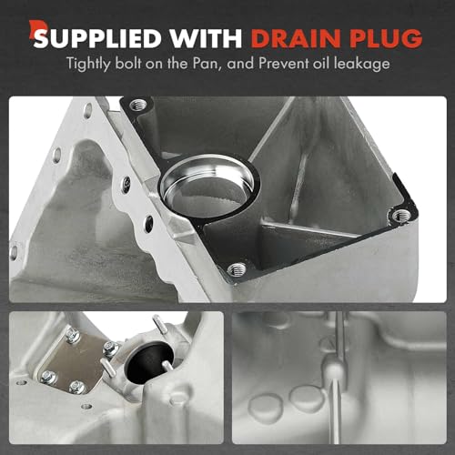 A-Premium Engine Oil Pan Sump with Drain Plug