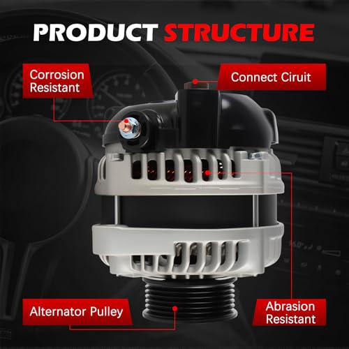 11573 Alternator 12V 130Amp Fits for 2012-2015 Honda Pilot 3.5L V6, for 2011-2013 Odyssey 3.5L, for 2012-2014 Ridgeline 3.5L, Automotive Replacement Alternator OE 11573N 31100RV0A01 AND0618 - size: 11573 | 130A
