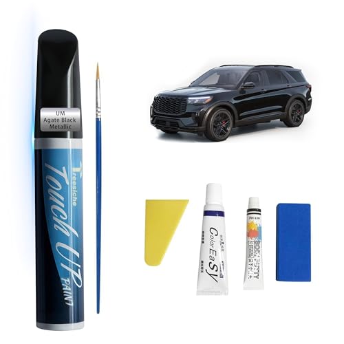 UM Agate Black Metallic Touch Up Paint for Ford Exact Match - color: Agate Black Metallic(UM)