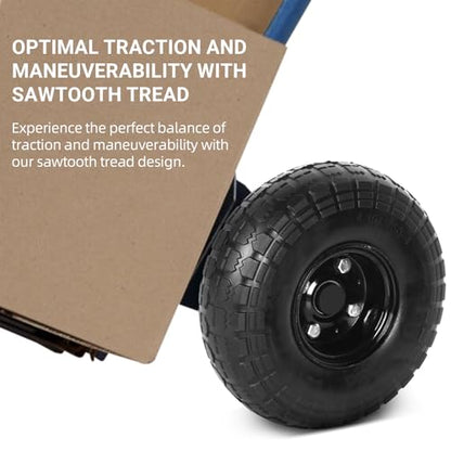 AR-PRO 10" Solid Tires, 4.10/3.50-4 Flat Free Tire and Wheel, 2-Pack - color: Black