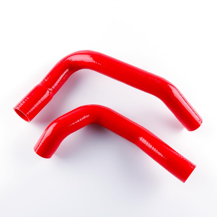 Silicone Radiator Hose For Chevrolet Nova With Clamps 1968-1974 73 72 71 70 69 (red) - color: Red
