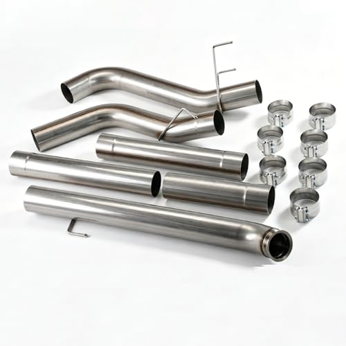 1 Set Stainless Steel Exhaust Pipes for 2019-2025 Dodge Ram 2500 3500 6.7L 5" Cummins Diesel - size: for 2019-2025 Ram 2500 3500