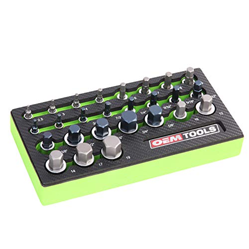 OEMTOOLS 23990 Allen Socket Set 26Pc, Allen Wrench Socket Set SAE & Metric - size: 26 Piece