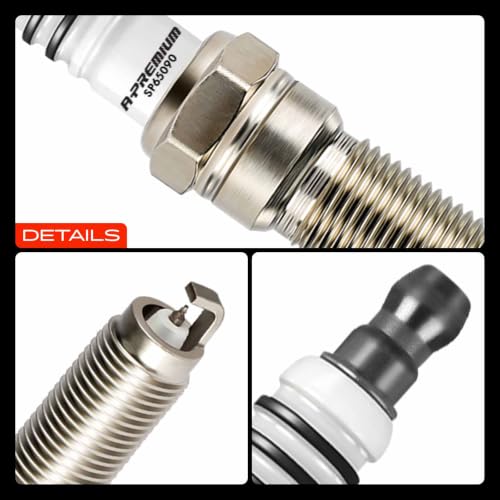 A-Premium Iridium Platinum Spark Plugs Pack of 8, Fine Wire, V8 Engine - style: Pack of 8
