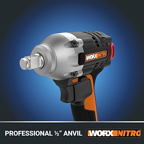 WORX Cordless Impact Wrench 20V 1/2" Brushless, WX272L - style: 20V Cordless Brushless Impact Wrench(Battery Pack & Charger)