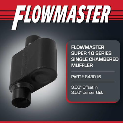 Flowmaster Super 10 Series Muffler – 3.00" Offset In / 3.00" Center Out - color: Offset In / Center Out
