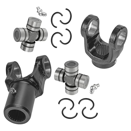 Caltric 2x Front Rear Drive Shaft Yoke with U-joint Compatible with Polaris RZR 900 All Options 2015 2016 2017-2020