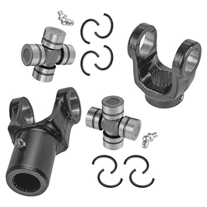 Caltric 2x Front Rear Drive Shaft Yoke with U-joint Compatible with Polaris RZR 900 All Options 2015 2016 2017-2020