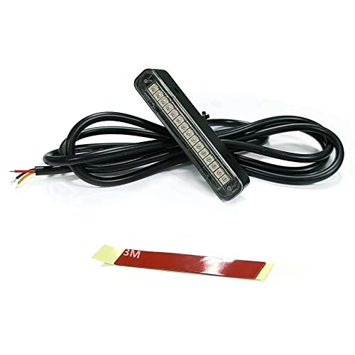 1Pcs 15 Red Leds Waterproof Motorcycle Led License Plate Light,Brake Stop Light,Tail Light,Trailer Light,Side Marker Light,Signal Warning Light for Motorcycle Scooter Bike ATV Car RV SUV