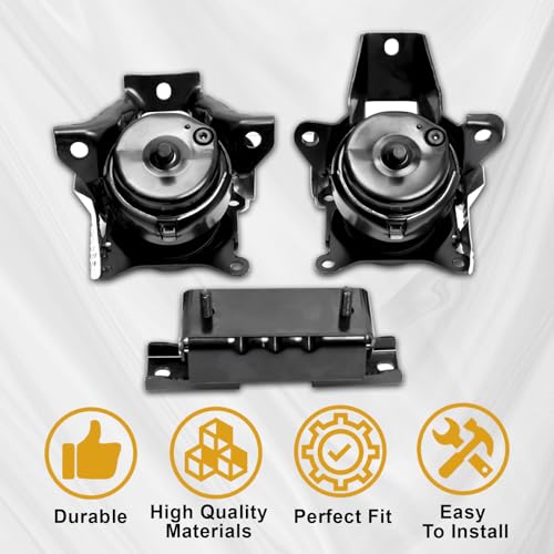 Engine Motor Mount &Trans Mount 3PCS,Replace OE: 84175582, 84175583, A2638 - size: Front left Front Right&Rear