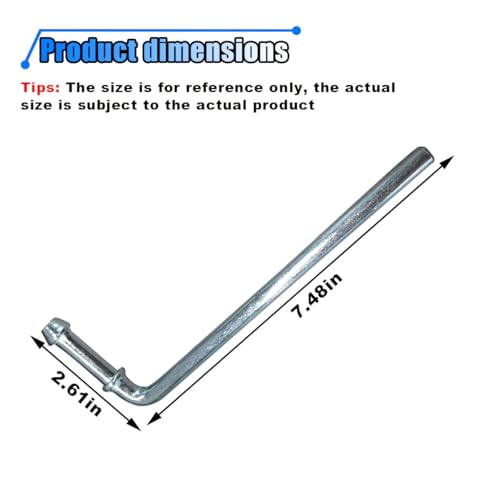 BDZMC 2PCS 7.4 Inch 90° Bend Universal Weld in Exhaust Hanger Rods, Carbon Steel Galvanised Exhaust Pipe Hanger for Exhaust System(90° bend) - size: 90° bend