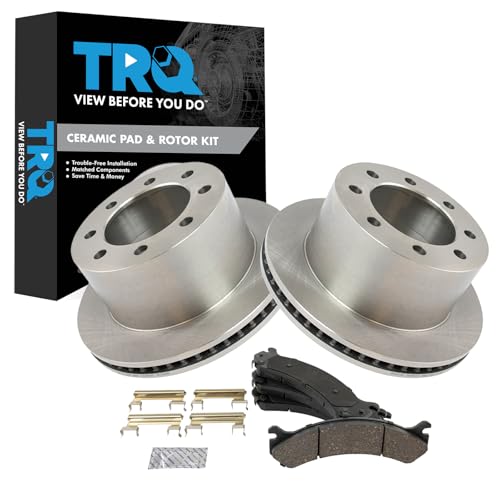 TRQ Rear Brake Pad and Rotor Set Ceramic Vented Rotors - style: BKA10746