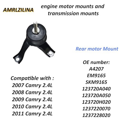 Engine Motor Transmission Mount Kit for Camry 2007-2011 - size: 2007-2011 Camry(2.4L engine automatic)