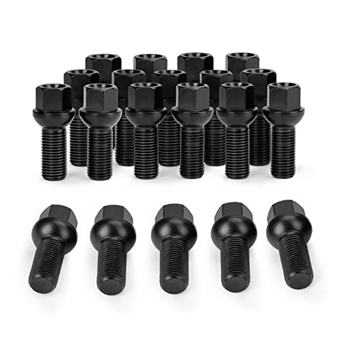 M14x1.5 OEM Lug Bolts, 20PCS 28mm Shank Length Ball Seat Wheel Lug Bolts - size: Ball Seat