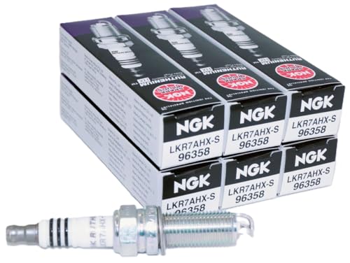 NGK Ruthenium HX Spark Plugs (6 Pack) Compatible with Honda Acura - Select Vehicles 2008-2019 3.5L 3.7L V6