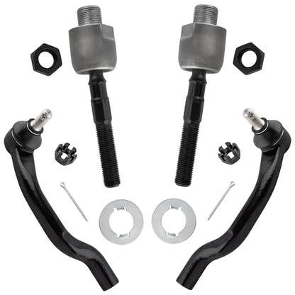 ES800459 ES800460 EV800461 Front Inner & Outer Tie Rod Ends Left & Right for Honda Accord 2008 2009 2010 2011 2012, Pack of 4