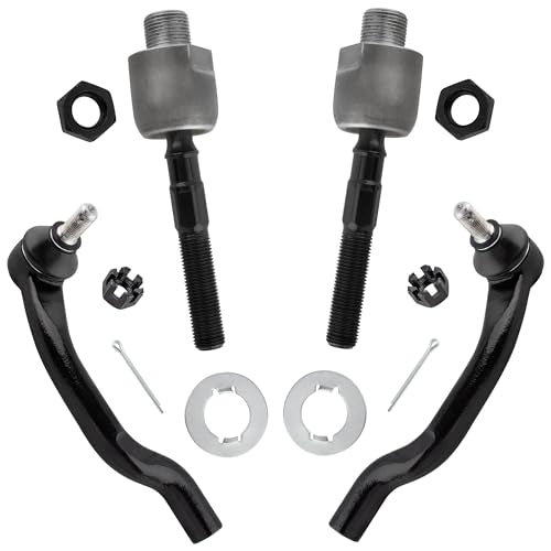 ES800459 ES800460 EV800461 Front Inner & Outer Tie Rod Ends Left & Right for Honda Accord 2008 2009 2010 2011 2012, Pack of 4