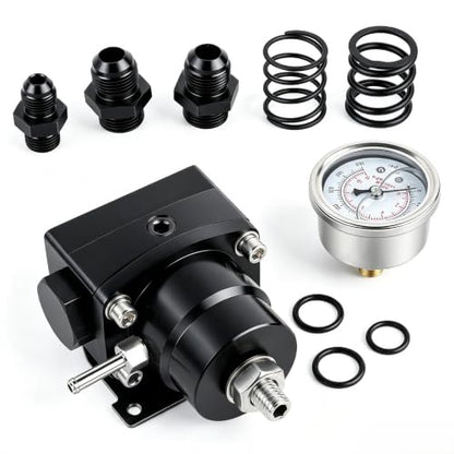 EFI Fuel Pressure Regulator Kit 3-70PSI With Gauge Compatible With AN8