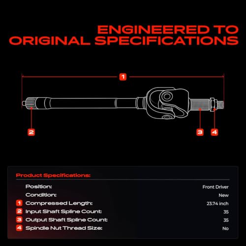 A-Premium Front Left Driver Side CV Axle Shaft Assembly - style: Front Driver Side