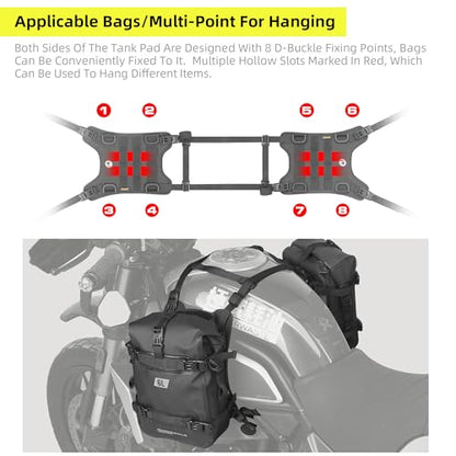 Rhinowalk Motorcycle Tank Side Bag/Motorcycle Front Load Universal Saddle Bag Mounting Base - size: Fuel Tank Double Saddle